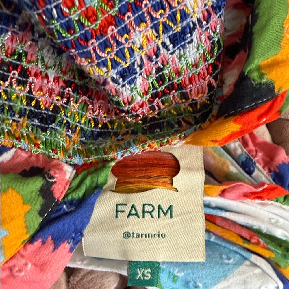 Colorful FARM Rio women’s tropical Patterned Dress size XS - Picture 8 of 10